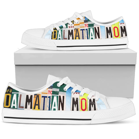 Cute Dalmatian Mom Print Low Top Canvas Shoes For Women