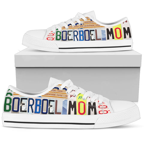 Cute Boerboel Mom Print Low Top Canvas Shoes For Women