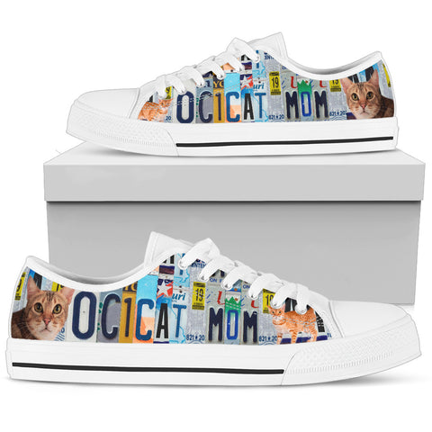 Ocicat Print Low Top Canvas Shoes For Women