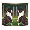 Amazing Boston Terrier Dog Art Print Tapestry