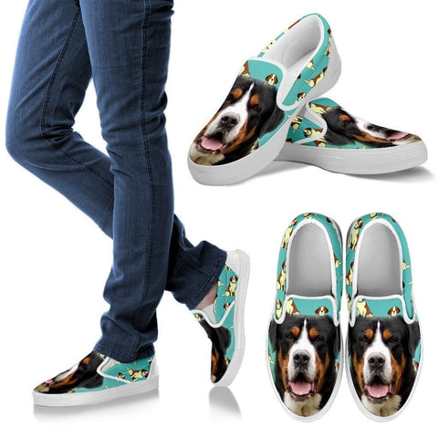 Entlebucher Mountain Dog Print Slip Ons For Women Express Shipping