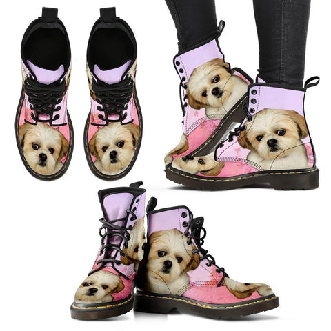 Shih Tzu Print Boots For WomenExpress Shipping