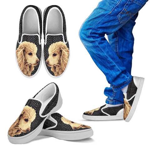 Poodle Dog Print Slip Ons For KidsExpress Shipping