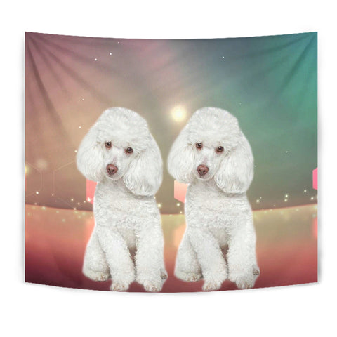 Cute Poodle Dog Print Tapestry