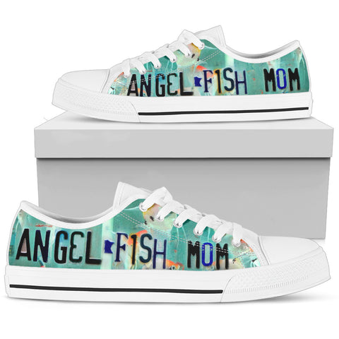 Angelfish Mom Print Low Top Canvas Shoes for Women