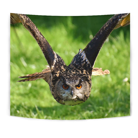 Flying Owl Bird Print Tapestry