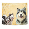 Alaskan Malamute Dog Print Tapestry