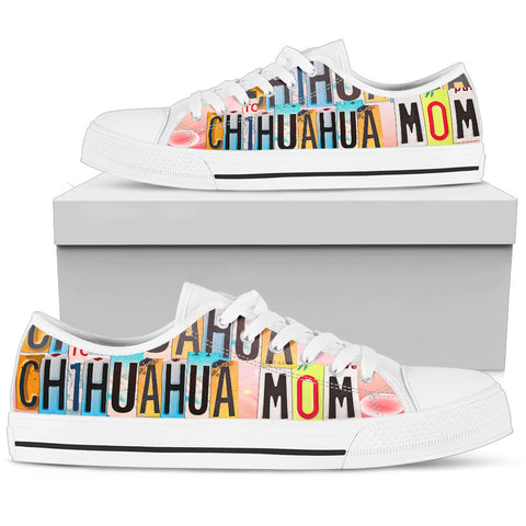 Lovely Chihuahua Mom Print Low Top Canvas Shoes For Women