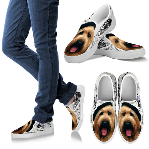 Briard Dog Print Slip Ons For Women Express Shipping