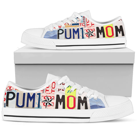Cute Pumi Mom Print Low Top Canvas Shoes For Women