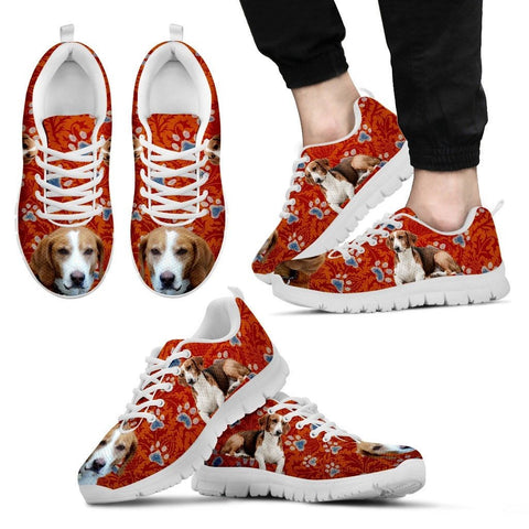Cute Drever Dog Print Sneakers For Men(White/Black) Express Shipping