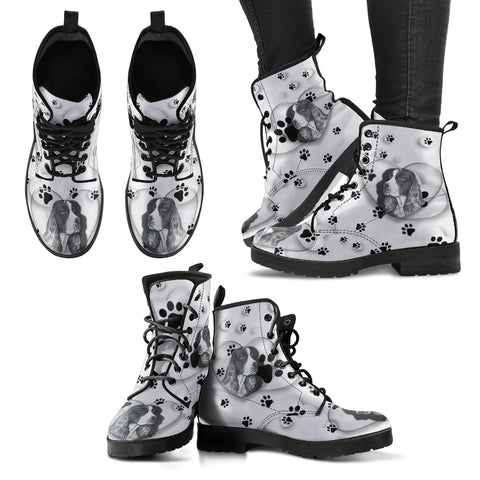 Valentine's Day SpecialEnglish Springer Spaniel Print Boots For Women