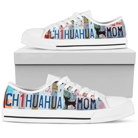 Chihuahua Print Low Top Canvas Shoes for Women