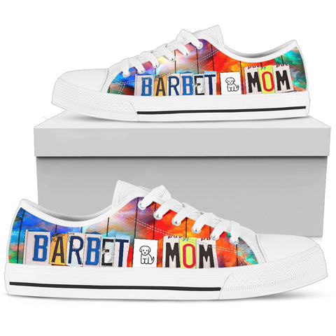Barbet Dog Mom Print Low Top Canvas Shoes for Women