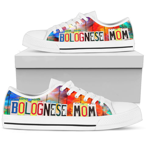 Bolognese Mom Print Low Top Canvas Shoes for Women