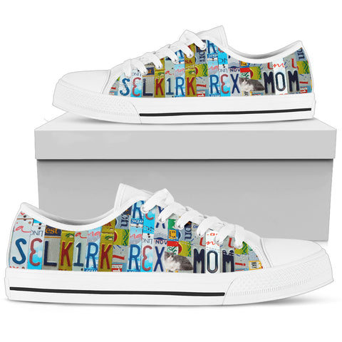 Selkirk Rex Cat Print Low Top Canvas Shoes For Women