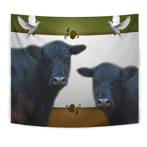 Galloway Cattle (Cow) Print Tapestry