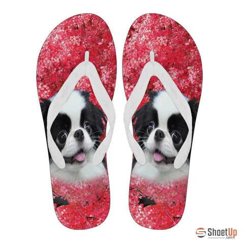 Japanese Chin Print Flip Flops For Women