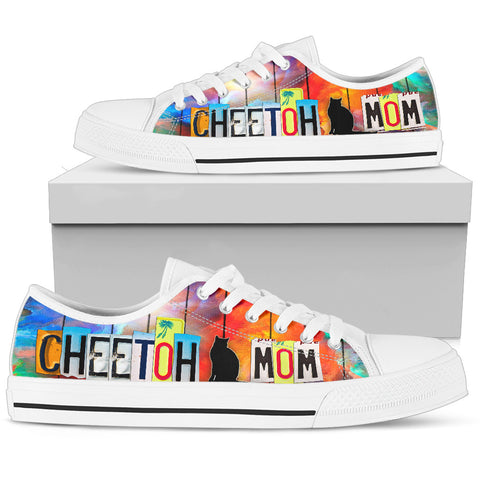 Cheetoh Mom Print Low Top Canvas Shoes for Women