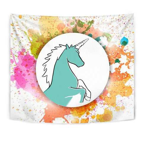 Colorful Unicorn Print Tapestry