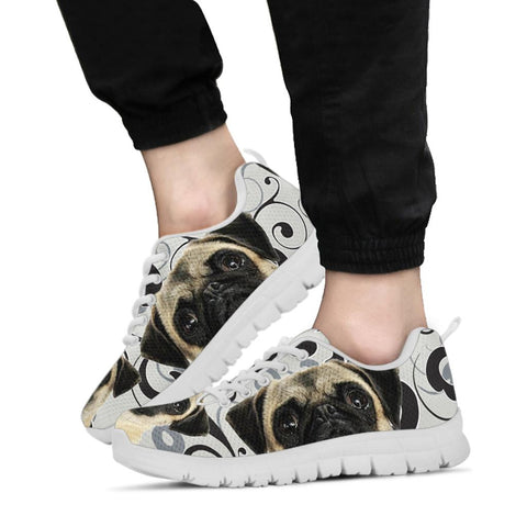 Pug On Design Print Running Shoes