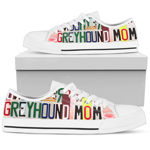 Lovely Greyhound Mom Print Low Top Canvas Shoes For Women