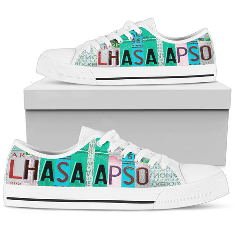 Lhasa Apso Mom Print Low Top Canvas Shoes For Women- Limited Edition