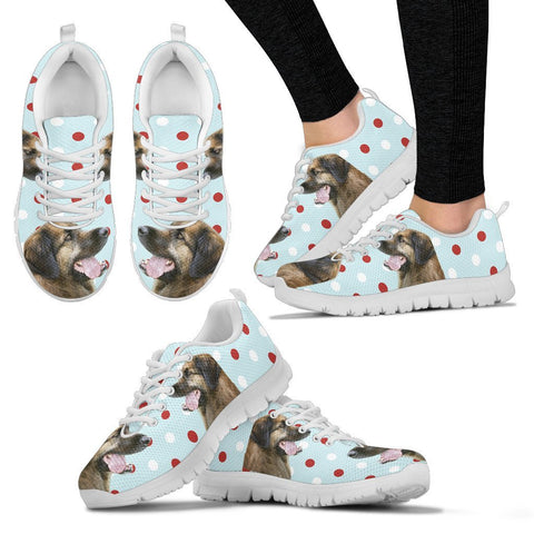 Leonberger With Red White dots Print Running Shoes For Women