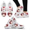 Valentine's Day SpecialPug in heart Print Running Shoes For Women