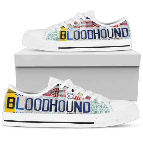 Amazing Bloodhound Mom Print Low Top Canvas Shoes For Women