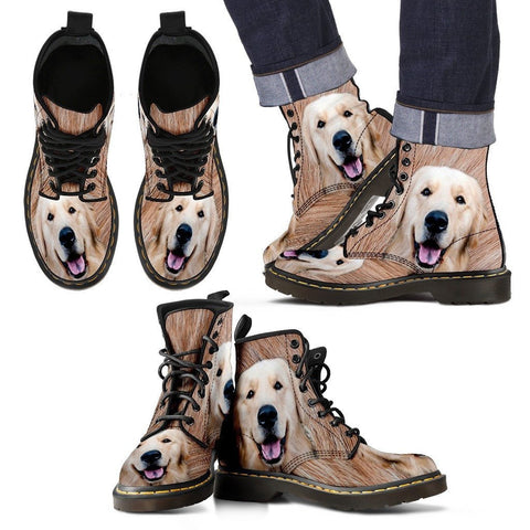Golden Retriever Print Boots For MenLimited EditionExpress Shipping