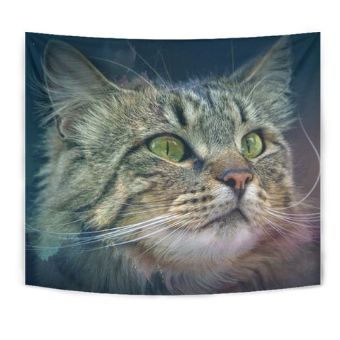 Amazing Norwegian Forest Cat Print Tapestry