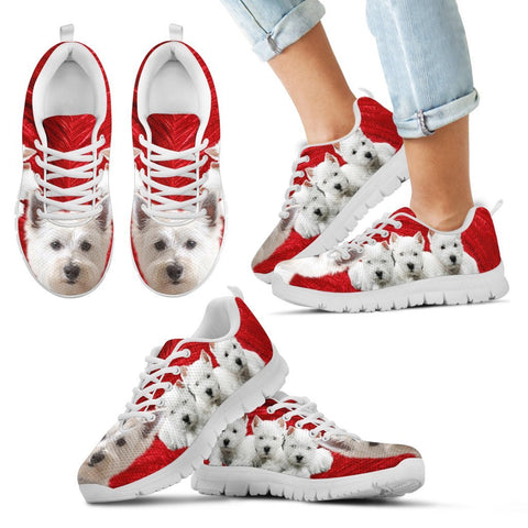 West Highland White Terrier Print Running Shoes For Kids