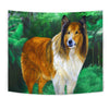 Rough Collie Dog Art Print Tapestry