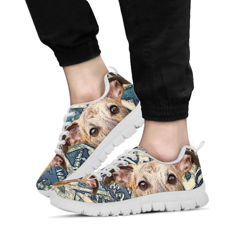 Cute Greyhound Dog Print Running Shoes