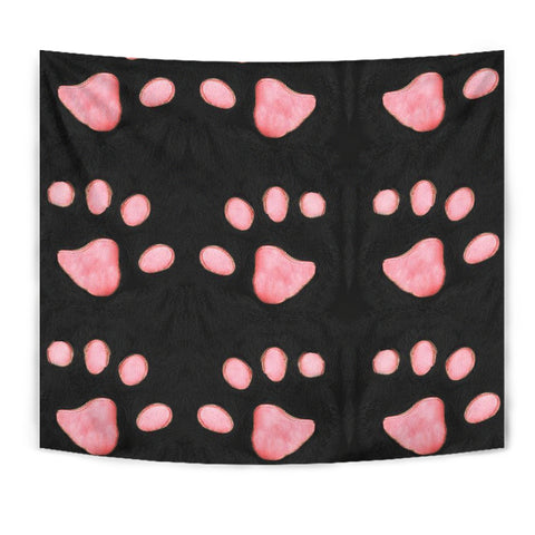 Cat Paws Print Tapestry