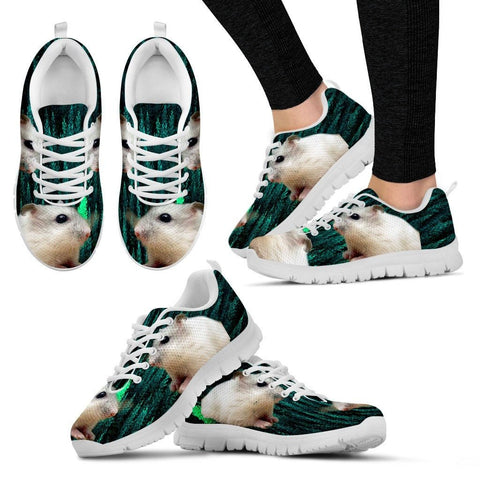 Dwarf Hamster Printed (White) Running Shoes For Women