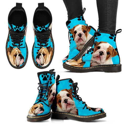 Bulldog Print Boots For WomenExpress Shipping