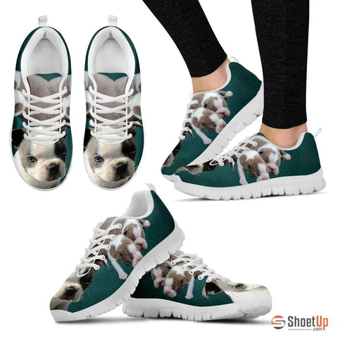 Double Boston TerrierDog Running Shoes For Women