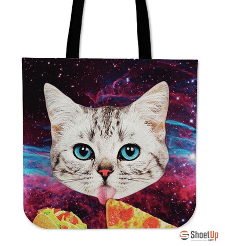 Cat Eat Pizza Tote Bag3D Print