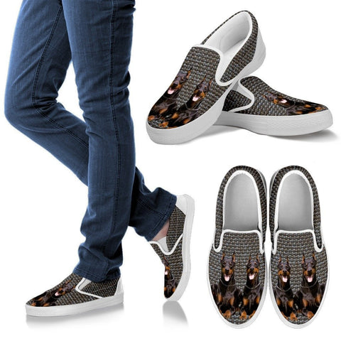 Doberman Pinscher Dog Print Slip Ons For WomenExpress Shipping