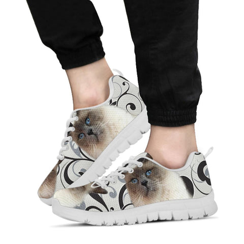 Birman Cat On Designer Print Running Shoes- Limited Edition