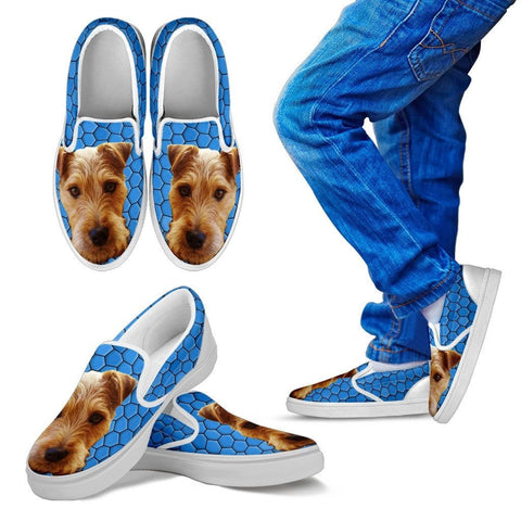 Lakeland Terrier Dog Print Slip Ons For KidsExpress Shipping