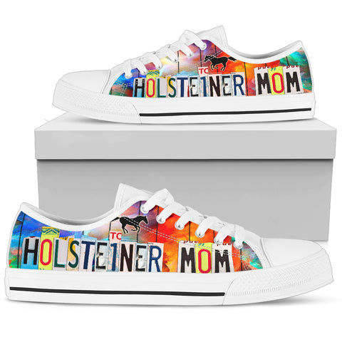 Holsteiner Horse Mom Print Low Top Canvas Shoes for Women