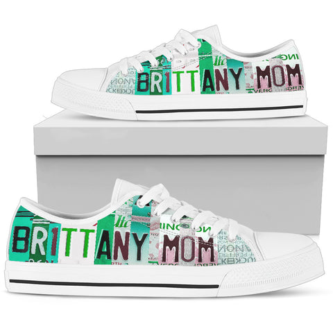 Brittany Mom Print Low Top Canvas Shoes For Women- Limited Edition