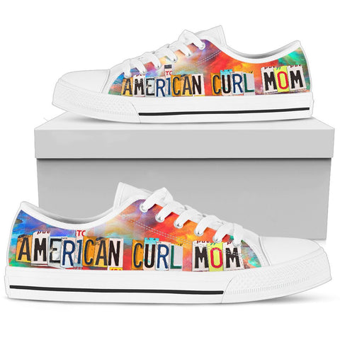 American Curl Mom Print Low Top Canvas Shoes for Women