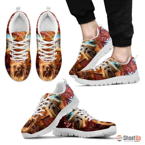 Cute Yorkshire Terrier Dog Print Running Shoe For Men