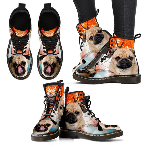 Pug Print Boots For WomenExpress Shipping