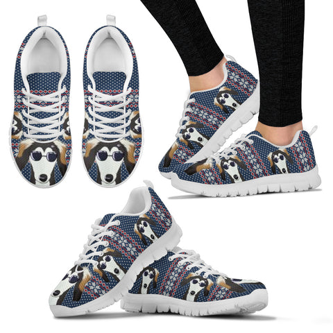 Saluki Christmas Print Running Shoes For Women