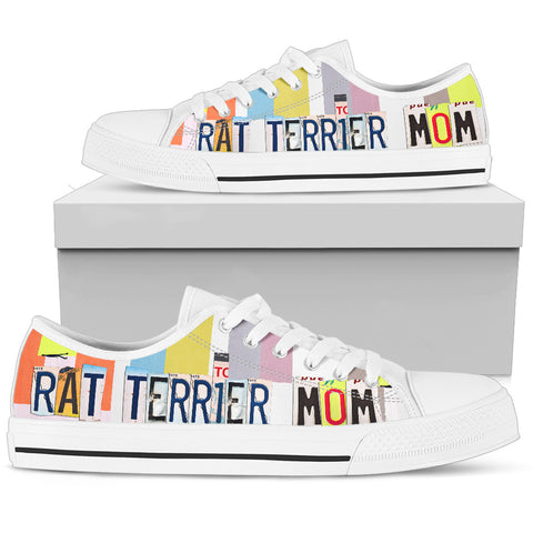 Rat Terrier Mom Print Low Top Canvas Shoes for Women